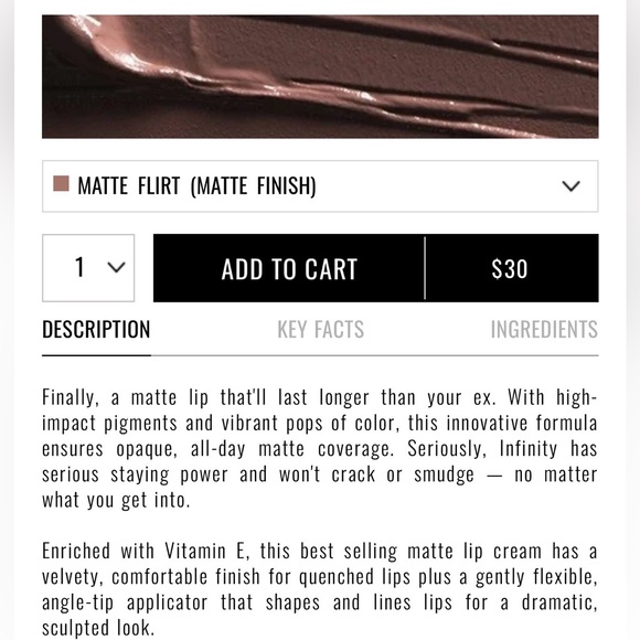 IL MAKIAGE Infinity Lip Cream - Matte Flirt - Picture 7 of 11